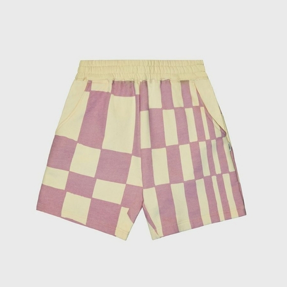 Krost x Barney's NY Checkered Shorts XS in Cherry Blossom Purple Cream - Picture 1 of 8